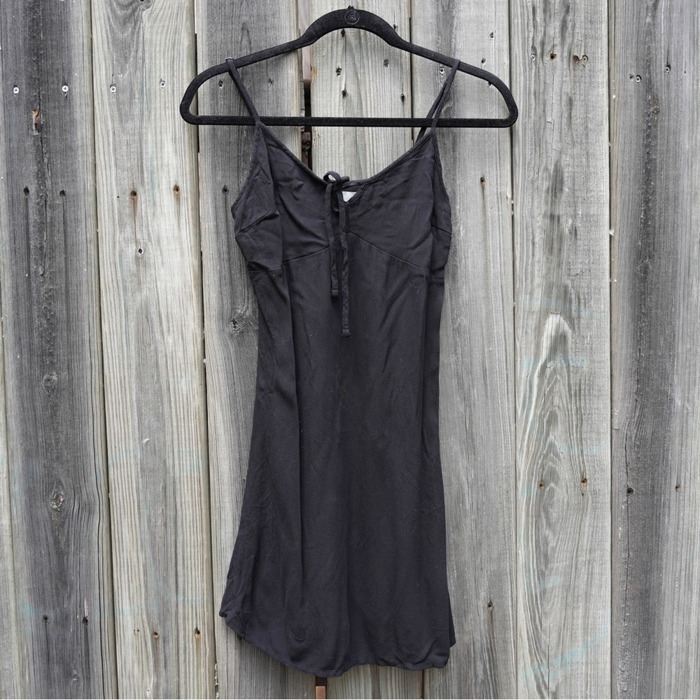 BLACK HOLLISTER CO SPAGHETTI STRAP MINI CAMI PARTY SLIP DRESS XS